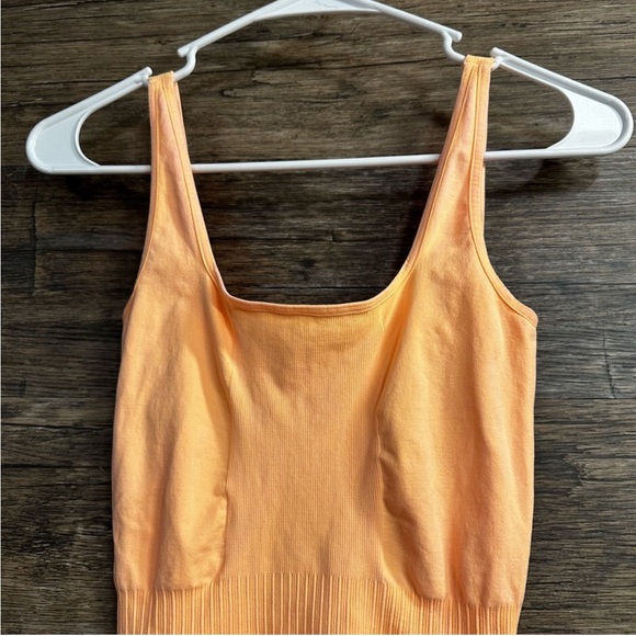 Free People Movement Peach Orange Good Karma Onesie - Picture 7 of 8
